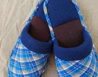 Pantuflas de lana inglesa hechas a mano talla 43, largo interior 28 cm