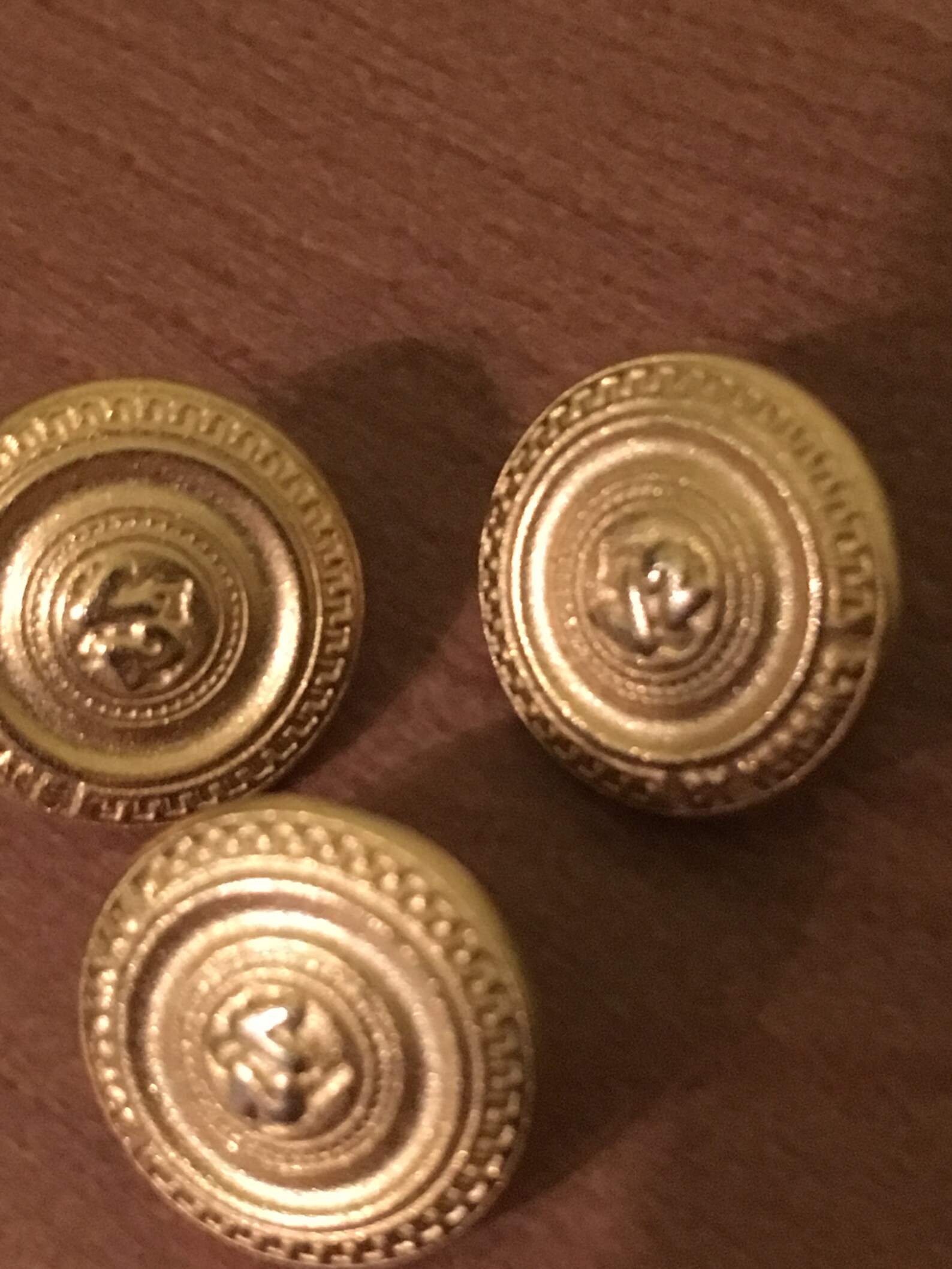 3 V2 BY VERSACE gold buttons | Etsy