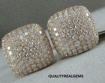 3Ct Round Lab-Created Diamond Men's Fancy Style Cuff-links In 925 Sterling Silver, Handmade Men's Cuff-links For Wedding & Engagement.