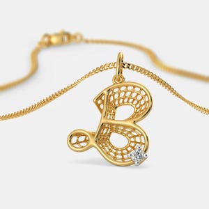 Hermoso colgante con la letra "G" en plata de ley 925, colgante con el alfabeto de la letra G tachonado con un solo circón.