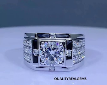 925 Sterling Silver Round Cut 2.00Ct Lab Grown Diamond Wedding Ring, Special Luxury Ring, Silver Promise Ring, Gift For Your Special One.