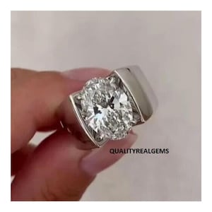 5.00Ct Oval Cut Real Lab Grown Diamond Daily Wear Ring in 925 Sterling Silver, Best Diamond Ring, Gift For Your Special One.