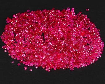 10 Pcs Lab grown Flawless Mogok Red Ruby Round Cut Loose Gemstone Certified/AAA+ Top Quality Ruby Gems/Ring & Jewelry Making Gemstone.
