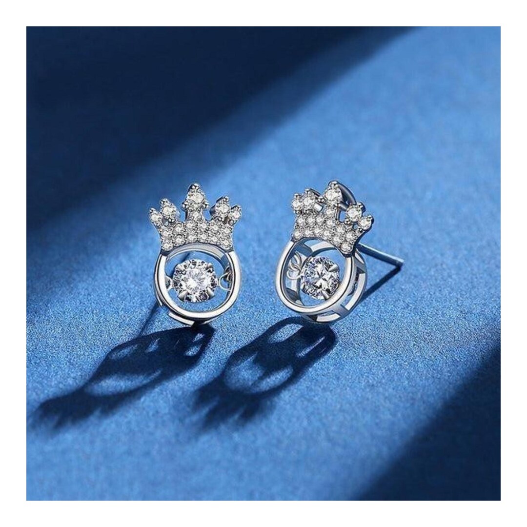 925 Sterling Silver Queen Design Silver Stud Earrings, Beautiful ...