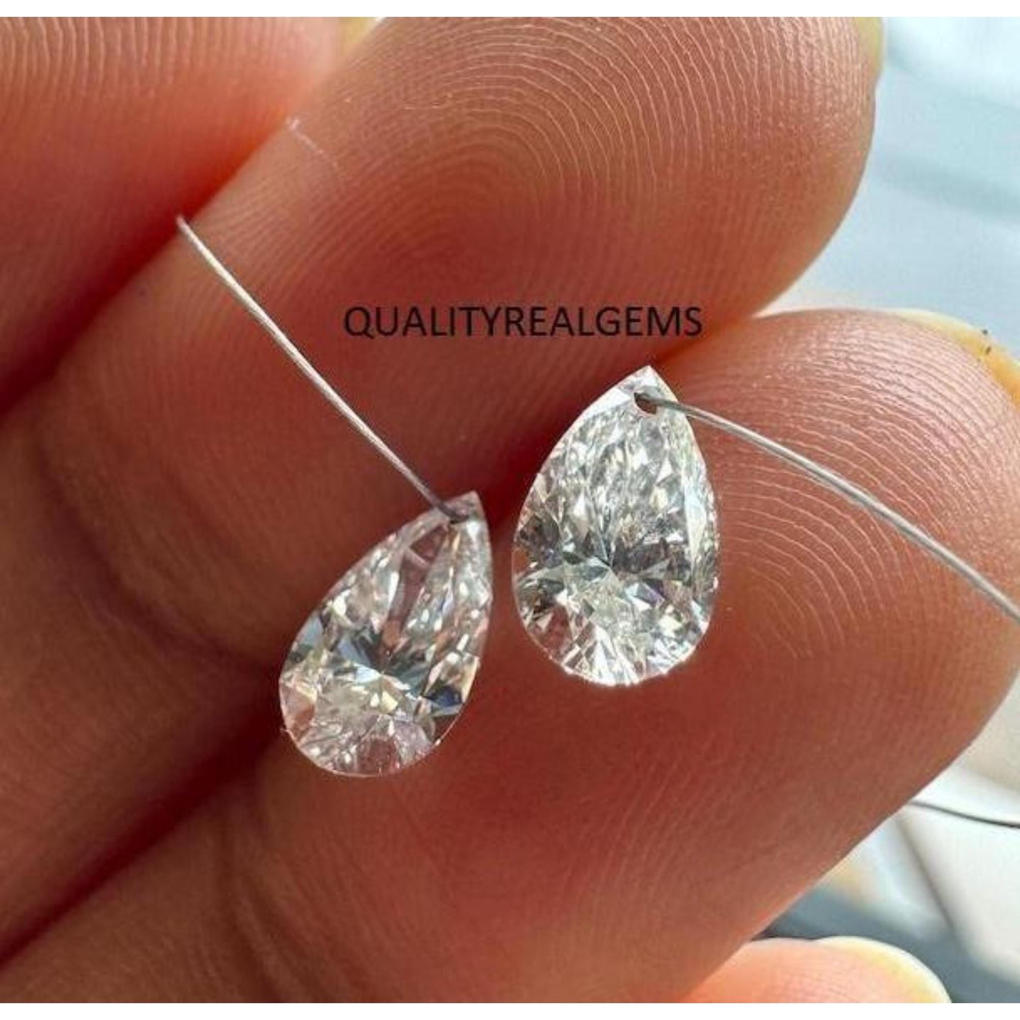 5.00ct BLUE-VS1ペアシェイプラボグロウンダイヤモンド