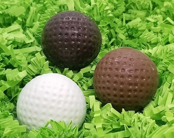 Gourmet Chocolate Solid Golf Balls-3PK