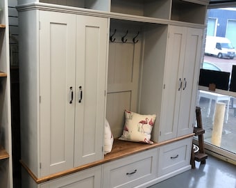 Mud room Storage furniture 3 drawers handmade huge storage , Solid Pine Mud Room Bench, Kent Furniture Showroom