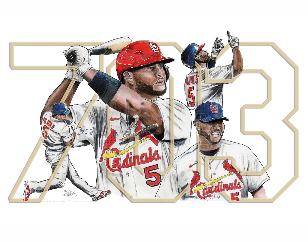 The St Louis Cardinals Albert Pujols 702 Home Runs In MLB Home Decor Poster  Canvas - REVER LAVIE