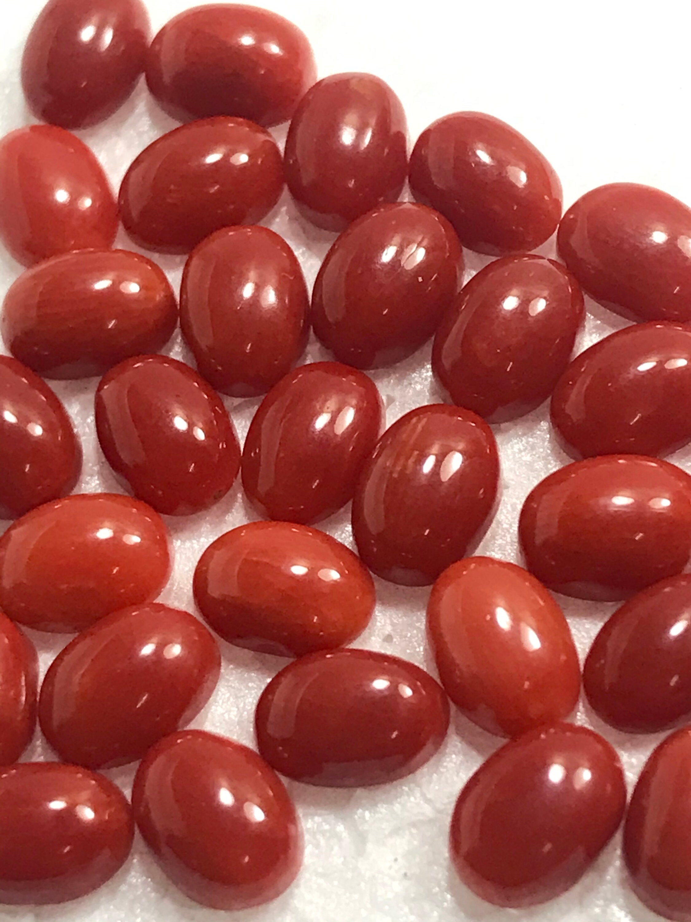 Natural Red Coral Smooth Polished Cabochon LotRed Coral For Etsy