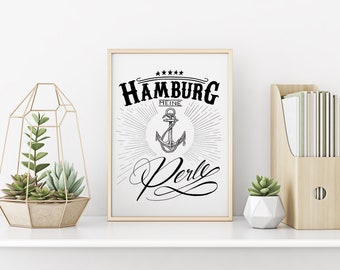 A4 Print "Hamburg meine Perle"