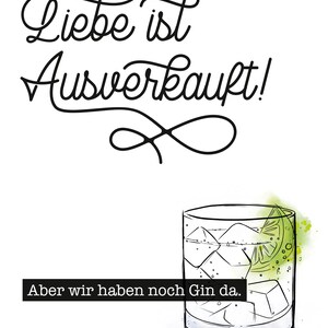 Print love is Sold Out but We Still Have Gin Etsy