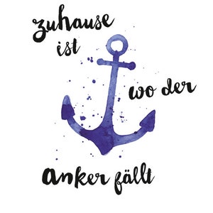 A5 Print Zuhause ist wo der Anker fällt Bild 2