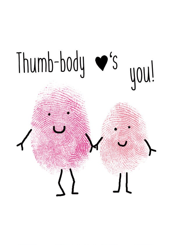 A5 Print thumb-body Loves You - Etsy
