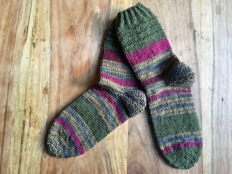 Scrappy Socks Gr3031 Hand-knitted uniquepieces of wool residues