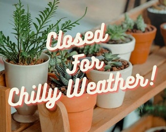 Closed For Chilly Weather!