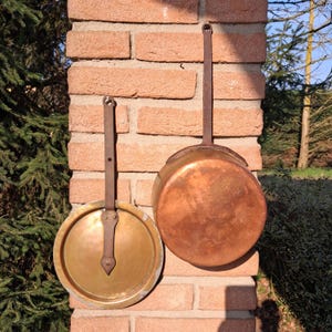 ancient copper pot with lid Italy