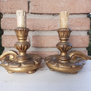 golden wood lamps Italy
