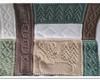 Deer Baby Blanket- Bobble Crochet Pattern