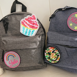 Sweet kindergarten backpack with 2 Kletties of your choice