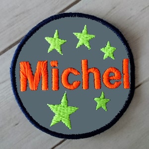 Fermeture velcro réfléchissante avec nom souhaité pour cartables