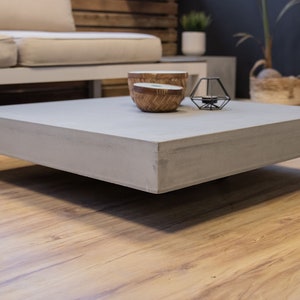 lounge concrete coffee table flat
