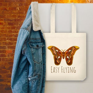 Boho Butterfly Bag – Algodón/polietileno reciclado. tela tejida, Eco Friendly, Bolso minimalista, Bolsa de lona, Tatuaje Mariposa, Bolso de hombro