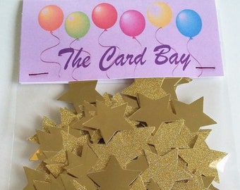 100 Star Gold Glitter &  Metallic Confetti Table Scatter, Baby Shower, Birthday Party, Wedding,  Gender Reveal, Twinkle Twinkle Little Star