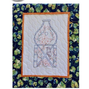 The Finch House embroidery pattern / quilt pattern
