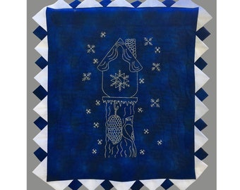 Winter Blues embroidery pattern / quilt pattern