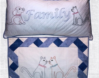 Furbabies embroidery pattern / quilt pattern