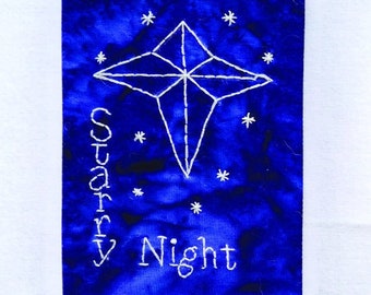 Starry Night Postcard pattern / Embroidery pattern / Quilt pattern