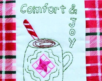 Comfort & Joy Postcard pattern / Embroidery pattern / Quilt pattern