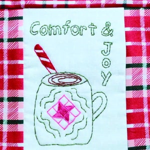 Comfort & Joy Motivo cartolina/motivo ricamo/motivo trapunta