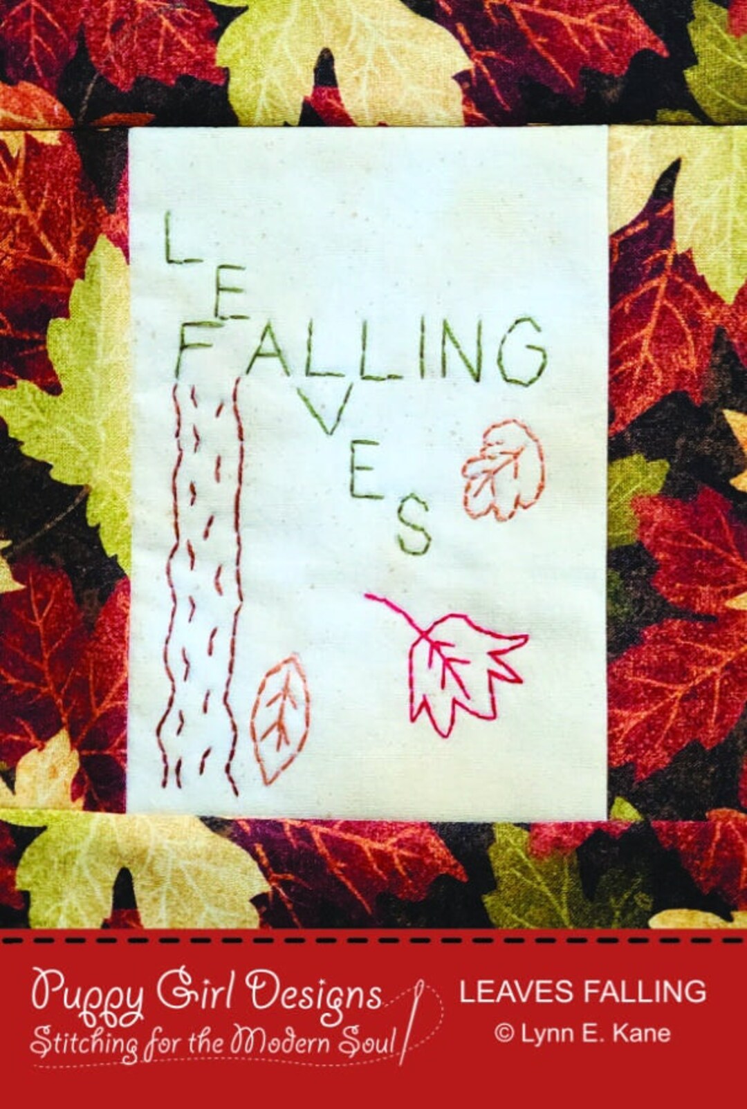 Leaves Falling Postcard Pattern / Embroidery Pattern / Quilt Pattern - Etsy
