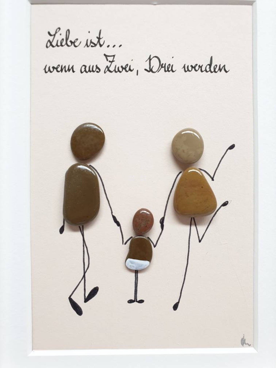Steinbild Liebe ist...Geschenk Etsy.de