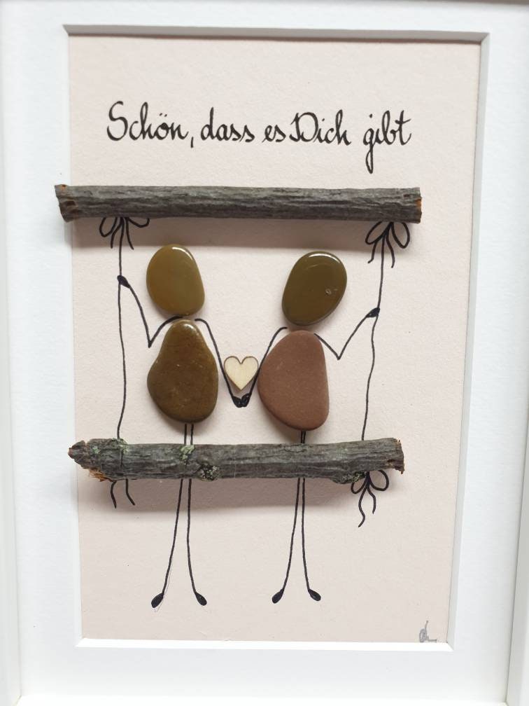 Steinbilder schön das es Dich gibt Etsy