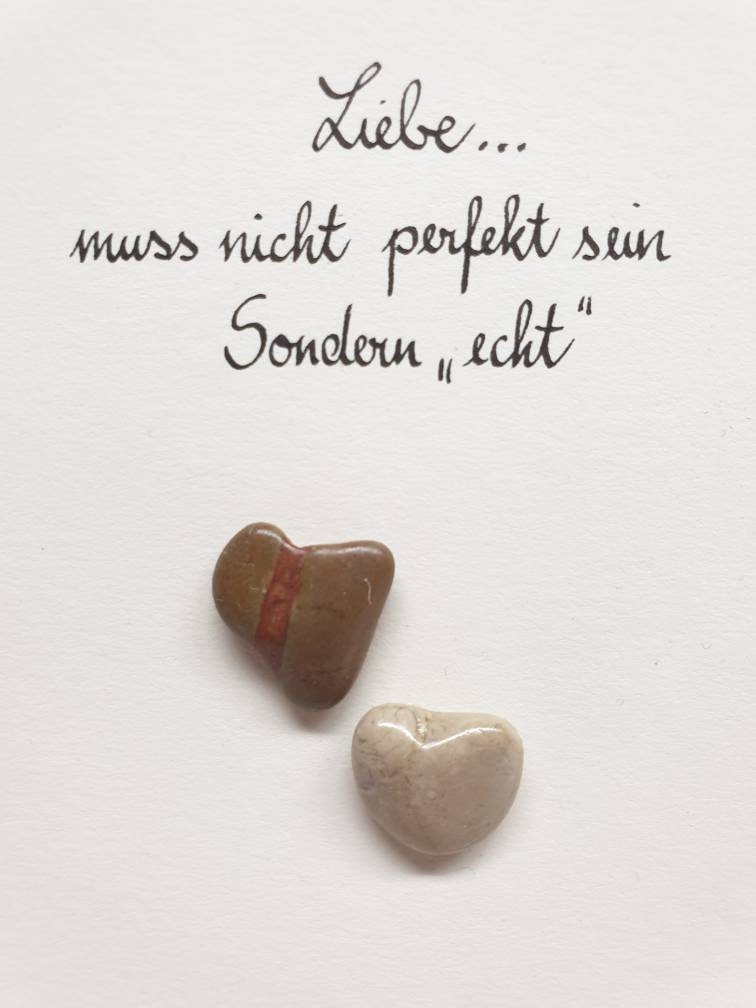 Liebe.. Muss nicht perfekt sein sondern echt Steinbild Etsy.de