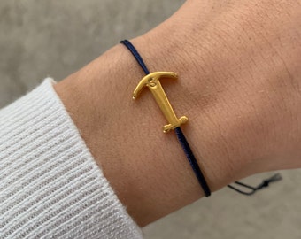 Anker Armband Personalisiert Gold - Geschenk Freundin Partner | Geburtstag | Jahrestag | Hochzeitstag | Ostern Muttertag Geschenk Freundin