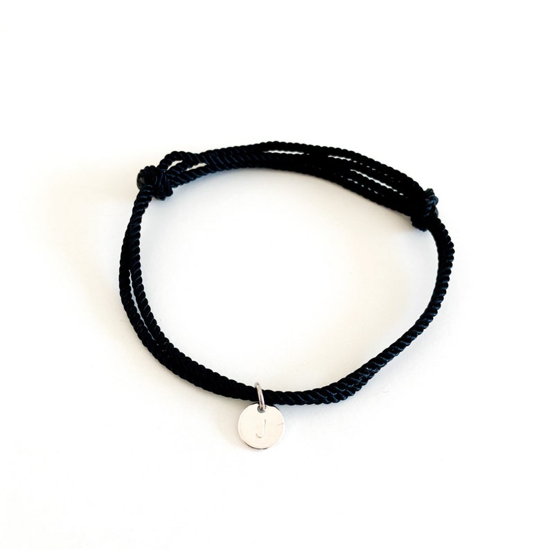 Bracelets partenaires cordon noir et blanc personnalisés cadeau pour mariage, anniversaire, anniversaire, etc. image 7