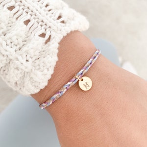 Bracelet pendentif personnalisé violet bleu Lila-Blau