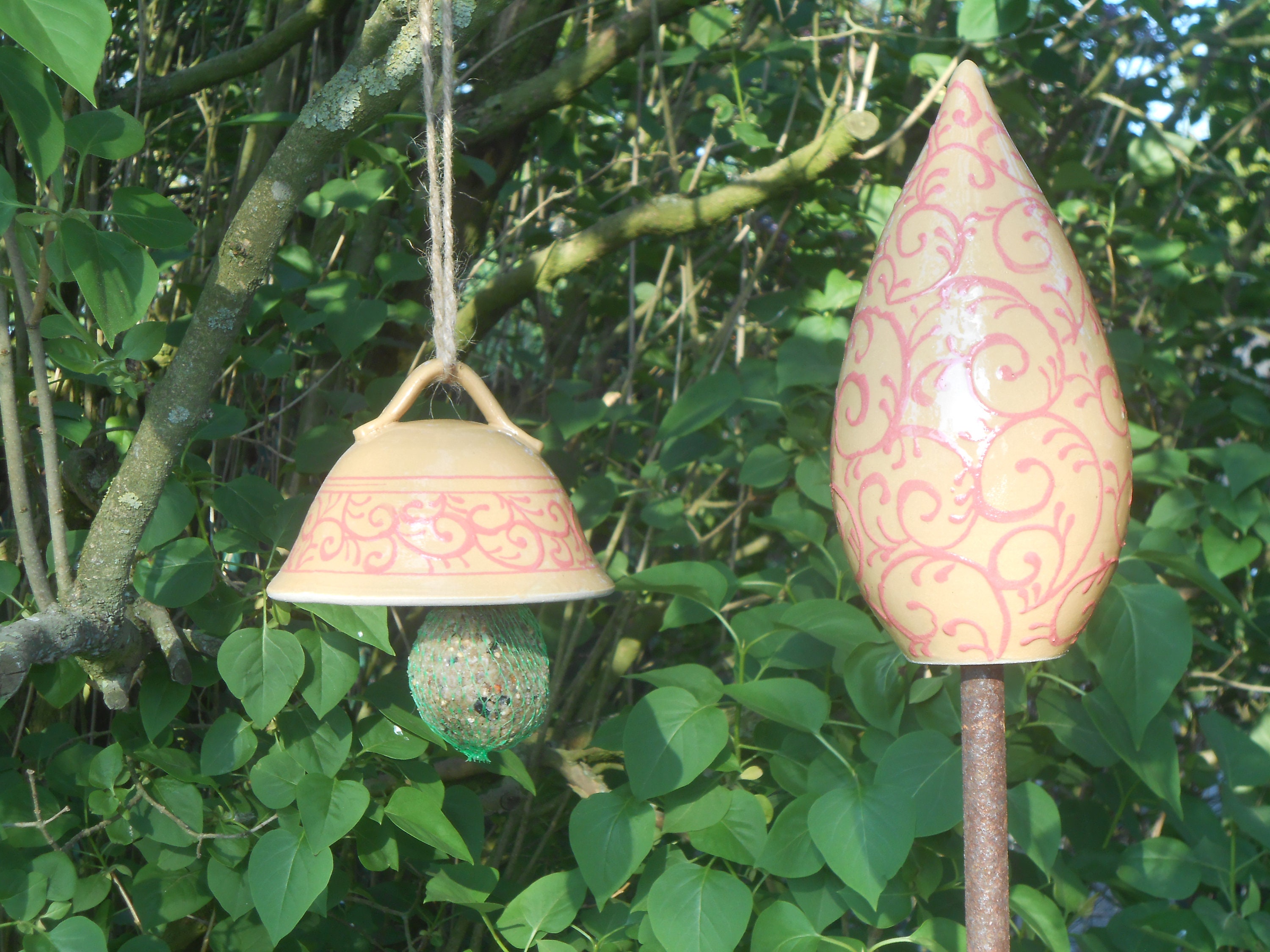 Garden ceramics set garden ornaments Etsy