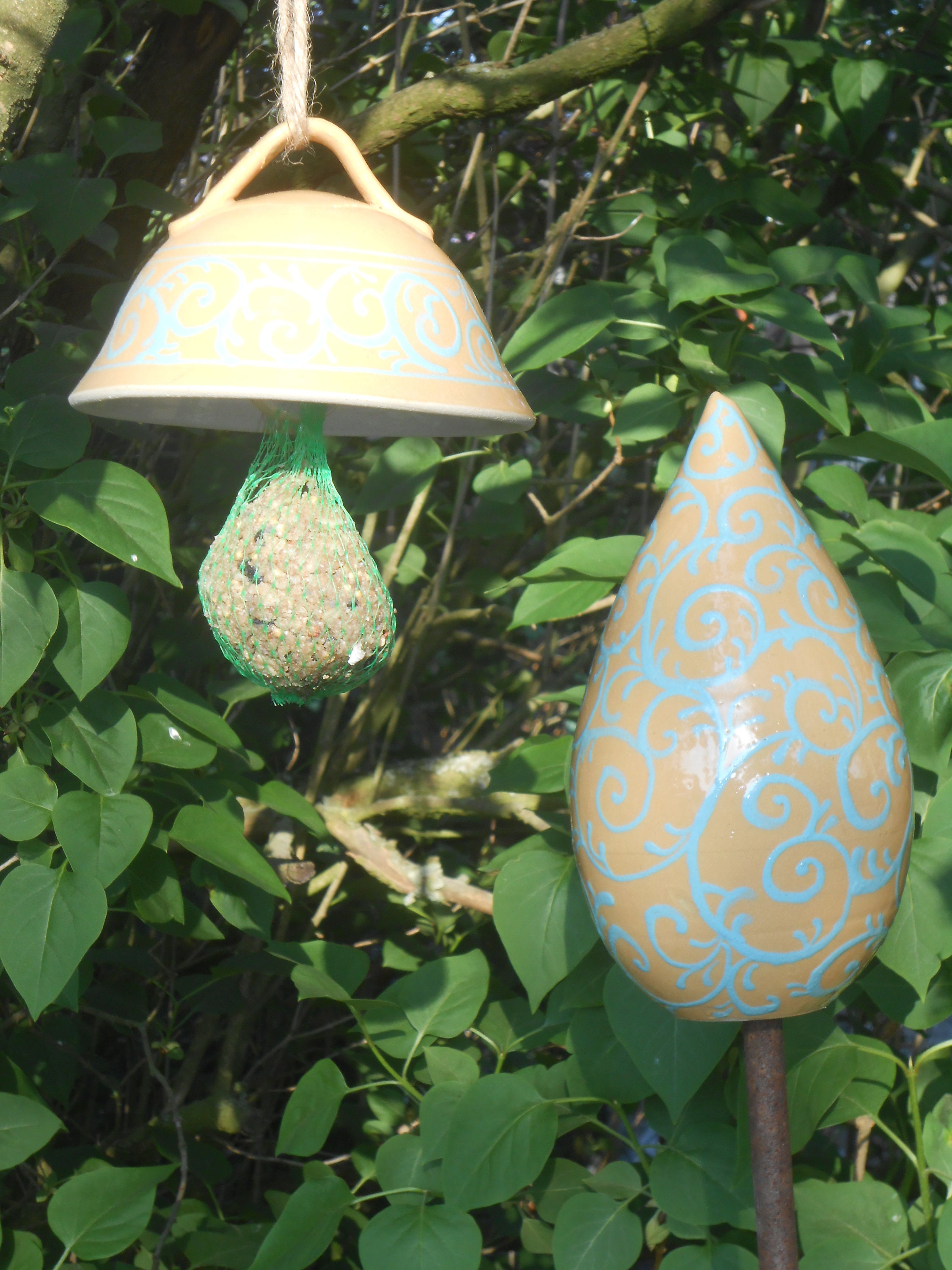 Garden ceramics set garden ornaments Etsy