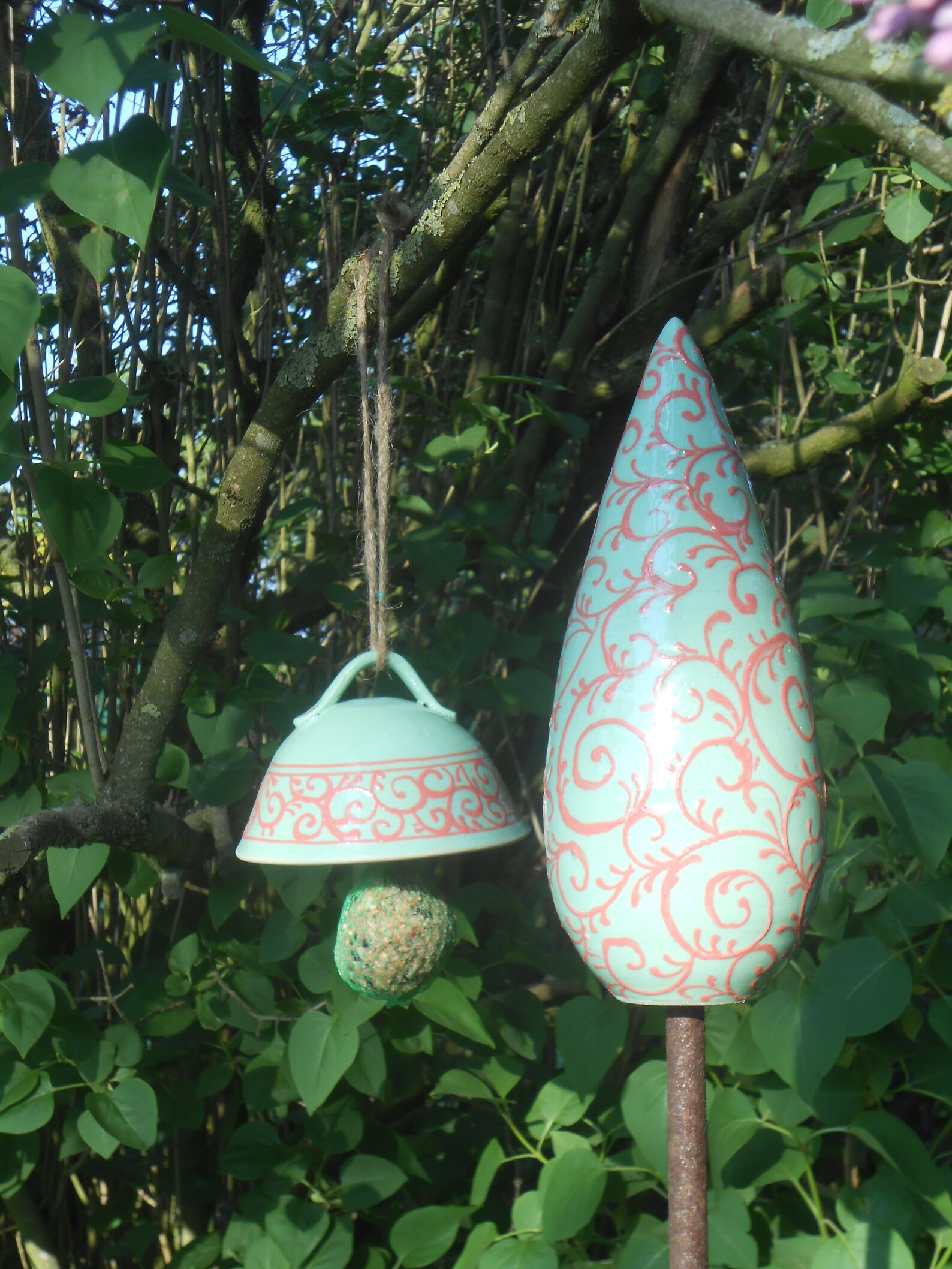 Garden ceramics set garden ornaments Etsy
