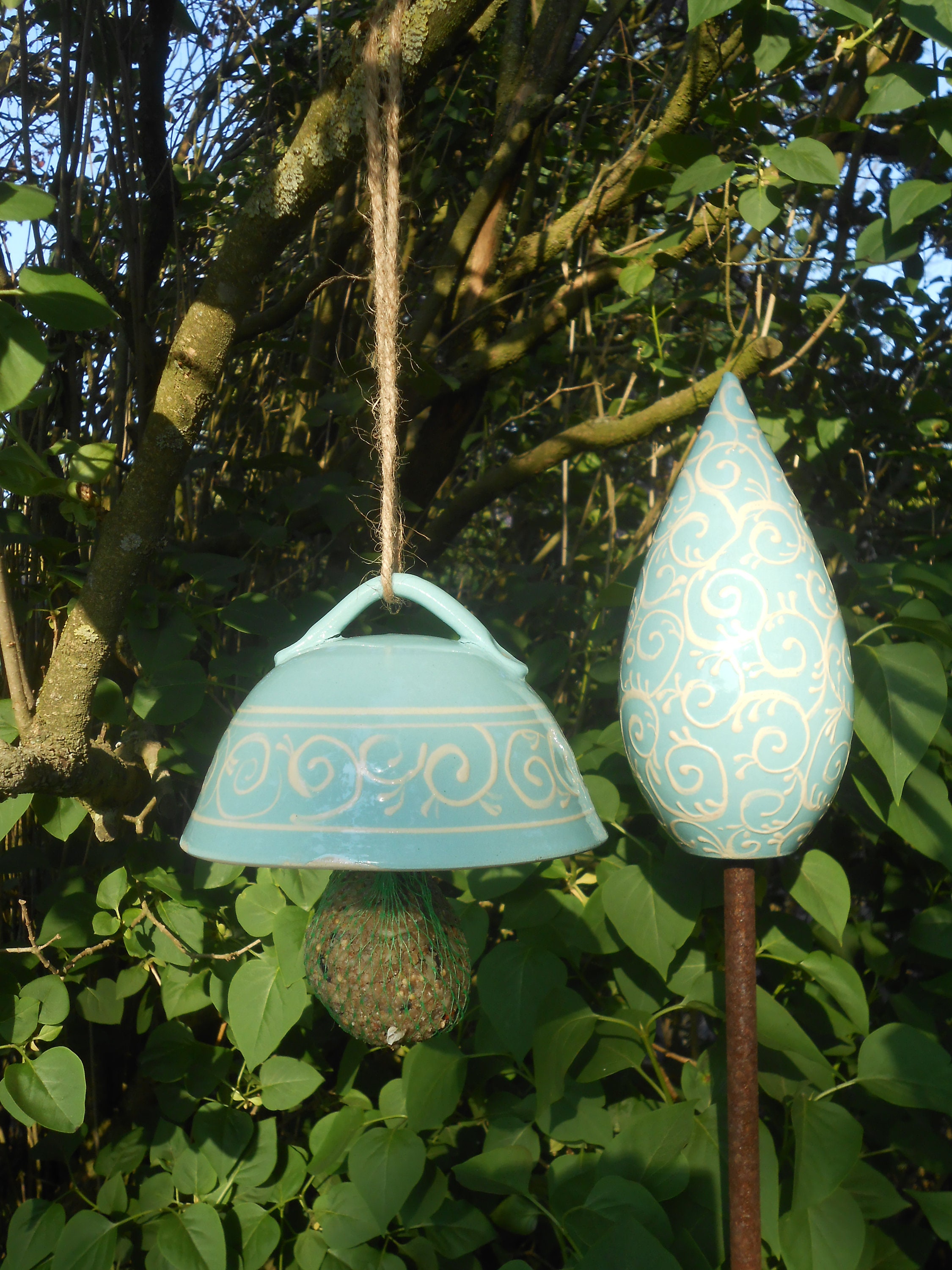 Garden ceramics set garden ornaments Etsy