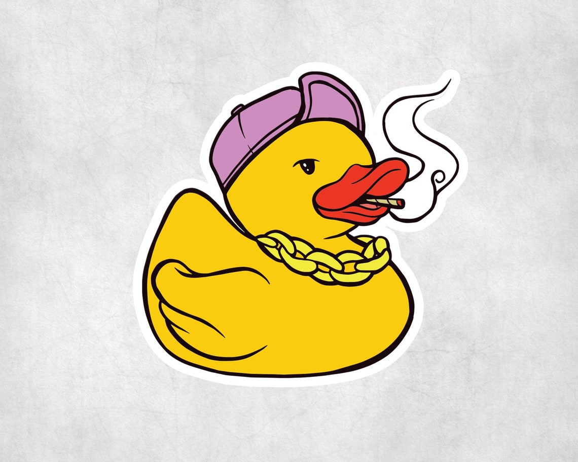 Rubber Duck Gangster Laptop Notebook Vinyl Sticker Etsy