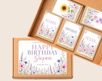 Happy Birthday Seed Gift Box | Personalised Flower Seed Gift | Letterbox Birthday Gift | Eco Friendly Gift | Garden Lover Gift