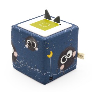 Beschermhoes voor de Toniebox, 1 hoes, 100% katoen, "Spider"-design, perfect passend, stevige stof, blauw, spin, Halloween