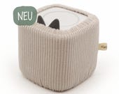 SchutzhĂĽlle fĂĽr Toniebox 2 Bezug HĂĽlle 100% Baumwolle "Greige Cord" Passgenau, fester Stoff, Cord, Grau-Beige