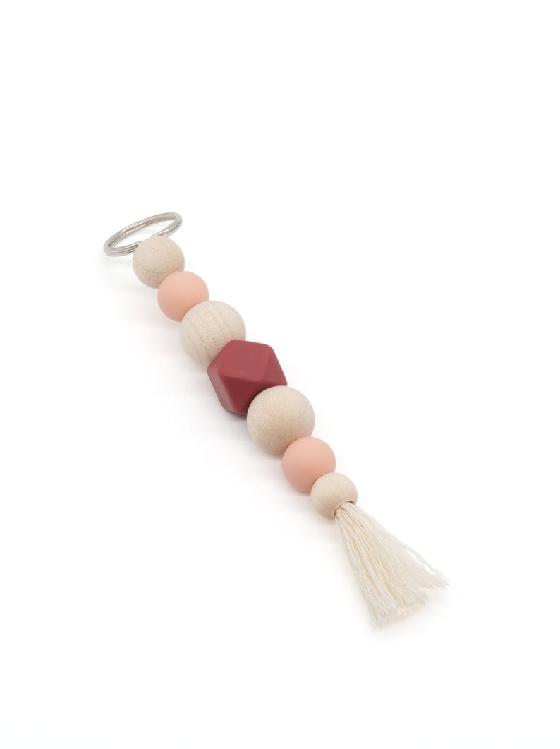 Pink Mother-of-Pearl Keychain Lilac