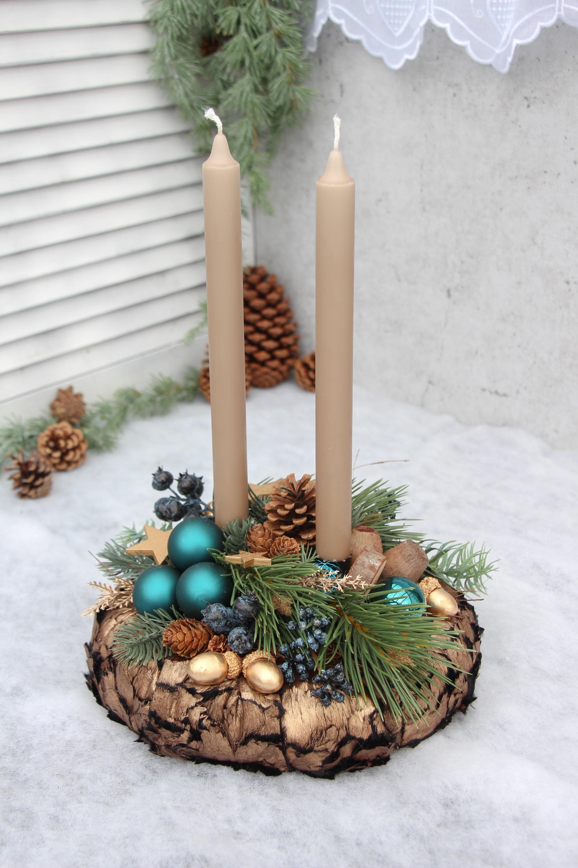Künstlicher adventskranz ohne kerzen
